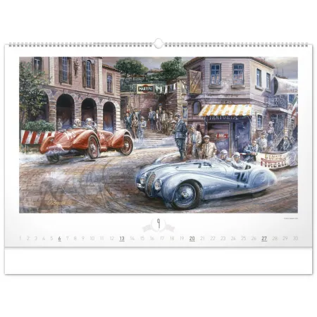 NOTIQUE Nástěnný kalendář Oldtimers – Václav Zapadlík 2026, 64 x 42 cm