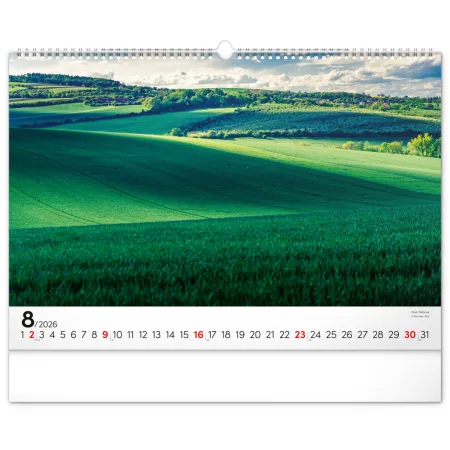 NOTIQUE Nástěnný kalendář Panoramata Česka 2026, 48 x 33 cm