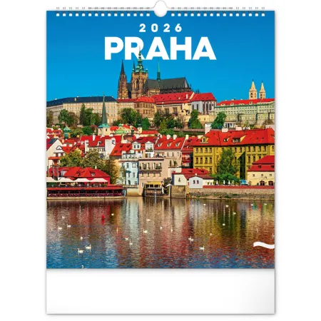 NOTIQUE Nástěnný kalendář Praha 2026, 30 x 34 cm