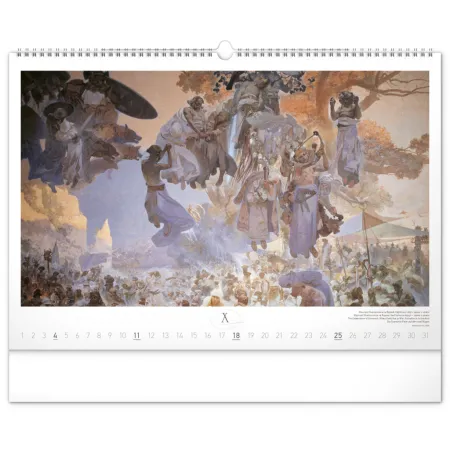 NOTIQUE Nástěnný kalendář Slovanská epopej – Alfons Mucha 2026, 48 x 33 cm