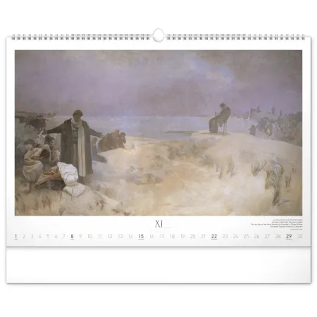 NOTIQUE Nástěnný kalendář Slovanská epopej – Alfons Mucha 2026, 48 x 33 cm