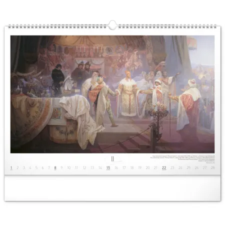 NOTIQUE Nástěnný kalendář Slovanská epopej – Alfons Mucha 2026, 48 x 33 cm
