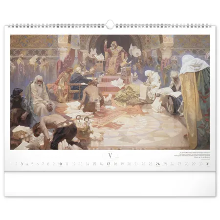 NOTIQUE Nástěnný kalendář Slovanská epopej – Alfons Mucha 2026, 48 x 33 cm
