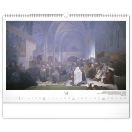 NOTIQUE Nástěnný kalendář Slovanská epopej – Alfons Mucha 2026, 48 x 33 cm