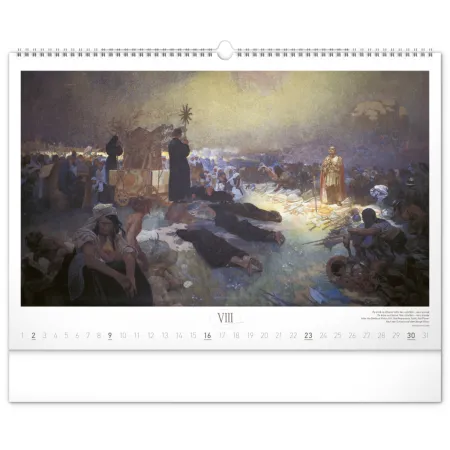 NOTIQUE Nástěnný kalendář Slovanská epopej – Alfons Mucha 2026, 48 x 33 cm