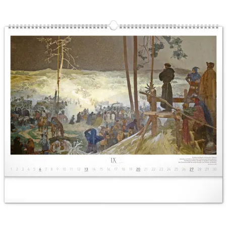 NOTIQUE Nástěnný kalendář Slovanská epopej – Alfons Mucha 2026, 48 x 33 cm