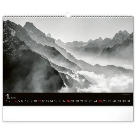 NOTIQUE Nástěnný kalendář Snová krajina 2026, 48 x 33 cm