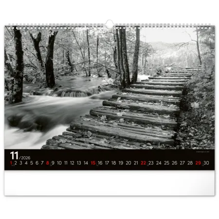 NOTIQUE Nástěnný kalendář Snová krajina 2026, 48 x 33 cm