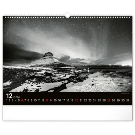 NOTIQUE Nástěnný kalendář Snová krajina 2026, 48 x 33 cm