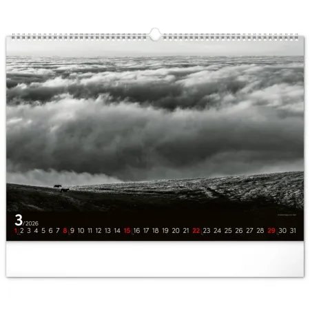 NOTIQUE Nástěnný kalendář Snová krajina 2026, 48 x 33 cm