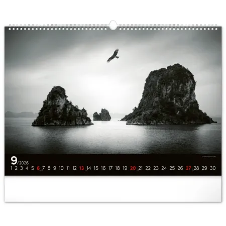 NOTIQUE Nástěnný kalendář Snová krajina 2026, 48 x 33 cm