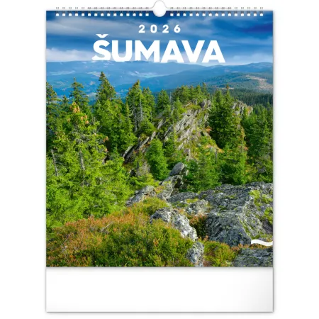 NOTIQUE Nástěnný kalendář Šumava 2026, 30 x 34 cm