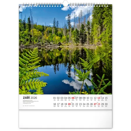 NOTIQUE Nástěnný kalendář Toulky českou krajinou 2026, 30 x 34 cm