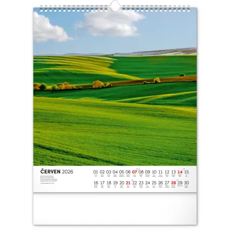 NOTIQUE Nástěnný kalendář Toulky moravskou krajinou 2026, 30 x 34 cm