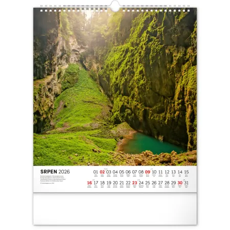 NOTIQUE Nástěnný kalendář Toulky moravskou krajinou 2026, 30 x 34 cm