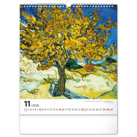 NOTIQUE Nástěnný kalendář Vincent van Gogh 2026, 30 x 34 cm
