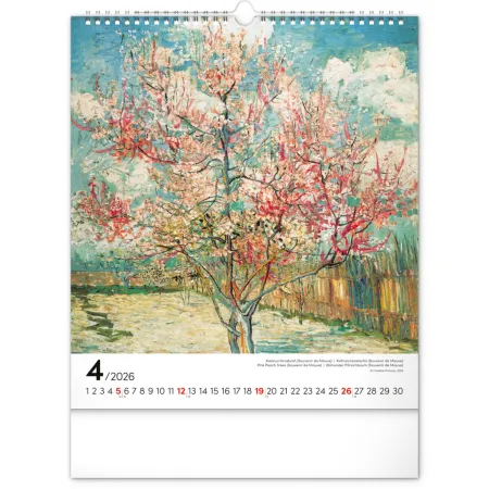 NOTIQUE Nástěnný kalendář Vincent van Gogh 2026, 30 x 34 cm