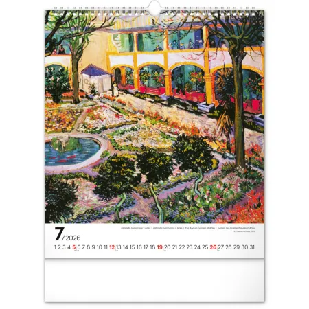 NOTIQUE Nástěnný kalendář Vincent van Gogh 2026, 30 x 34 cm