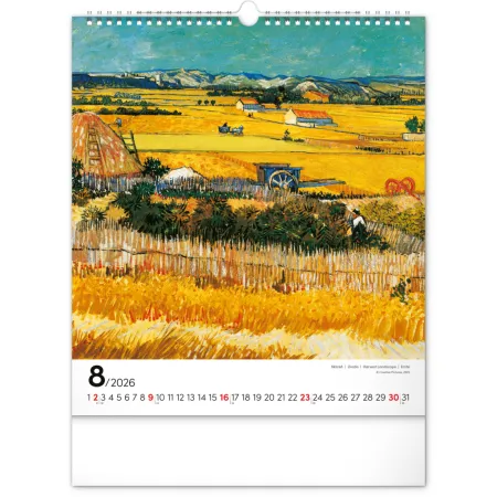 NOTIQUE Nástěnný kalendář Vincent van Gogh 2026, 30 x 34 cm