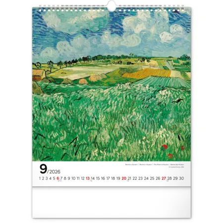 NOTIQUE Nástěnný kalendář Vincent van Gogh 2026, 30 x 34 cm