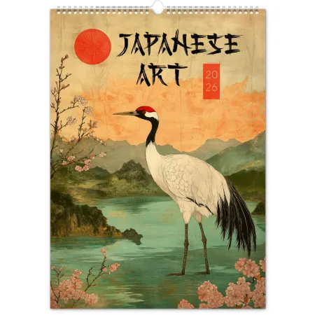 NOTIQUE Nástěnný kalendář Vintage plakáty – japonské umění 2026, 33 x 46 cm