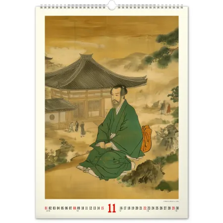 NOTIQUE Nástěnný kalendář Vintage plakáty – japonské umění 2026, 33 x 46 cm