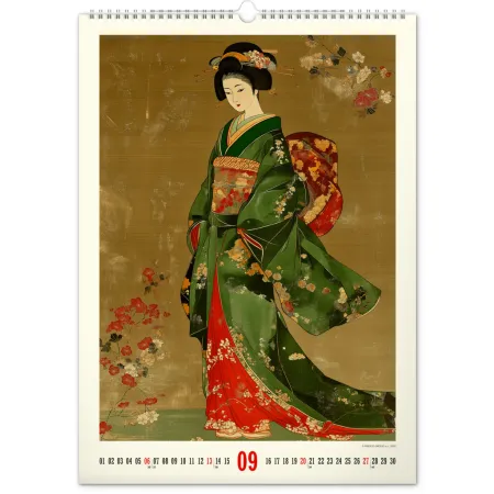 NOTIQUE Nástěnný kalendář Vintage plakáty – japonské umění 2026, 33 x 46 cm