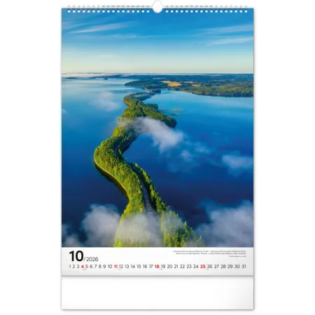 NOTIQUE Nástěnný kalendář Voda 2026, 33 x 46 cm
