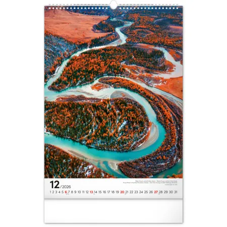 NOTIQUE Nástěnný kalendář Voda 2026, 33 x 46 cm