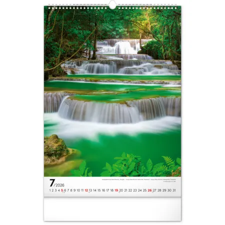 NOTIQUE Nástěnný kalendář Voda 2026, 33 x 46 cm