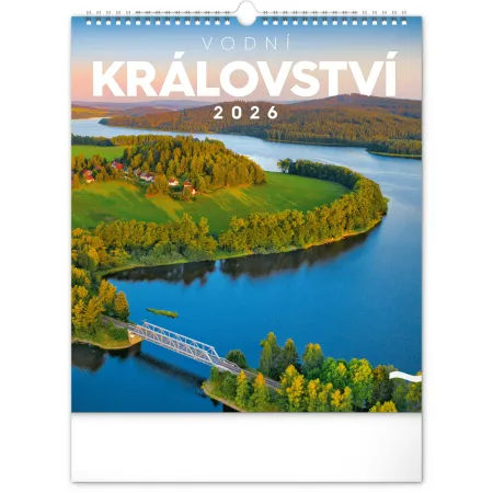 NOTIQUE Nástěnný kalendář Vodní království 2026, 30 x 34 cm