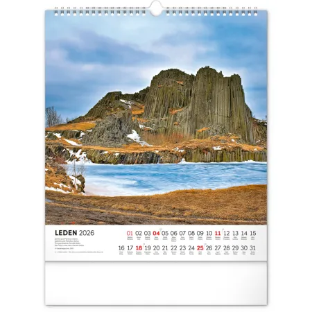 NOTIQUE Nástěnný kalendář Vodní království 2026, 30 x 34 cm