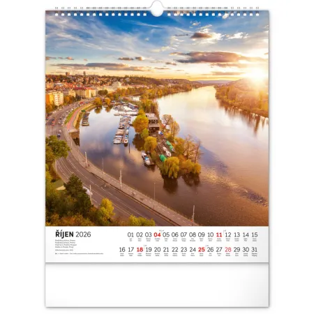 NOTIQUE Nástěnný kalendář Vodní království 2026, 30 x 34 cm