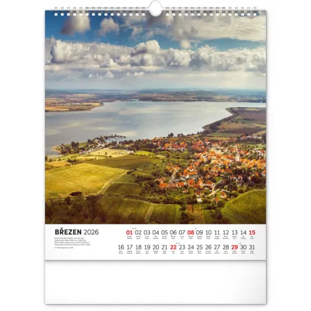 NOTIQUE Nástěnný kalendář Vodní království 2026, 30 x 34 cm