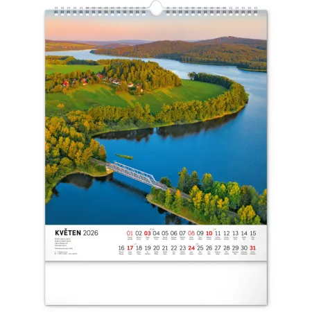 NOTIQUE Nástěnný kalendář Vodní království 2026, 30 x 34 cm