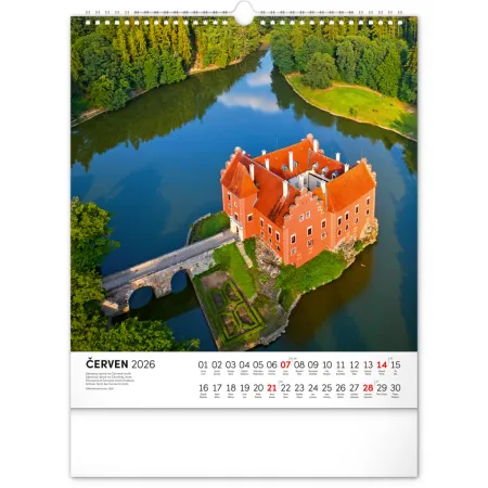 NOTIQUE Nástěnný kalendář Vodní království 2026, 30 x 34 cm