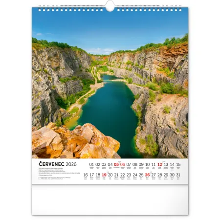 NOTIQUE Nástěnný kalendář Vodní království 2026, 30 x 34 cm