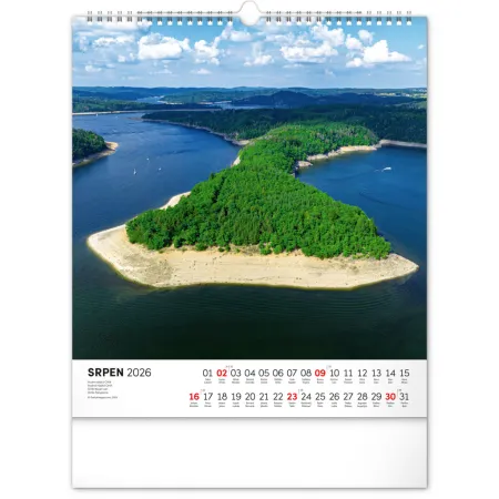 NOTIQUE Nástěnný kalendář Vodní království 2026, 30 x 34 cm