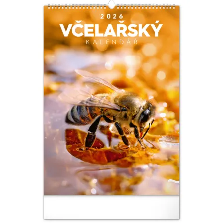 NOTIQUE Nástěnný Včelařský kalendář 2026, 33 x 46 cm