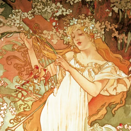 NOTIQUE Poznámkový kalendář Alfons Mucha 2026, 30 x 30 cm