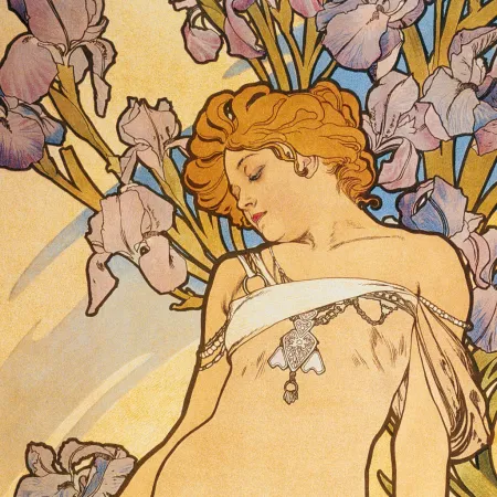 NOTIQUE Poznámkový kalendář Alfons Mucha 2026, 30 x 30 cm