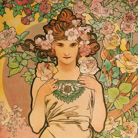 NOTIQUE Poznámkový kalendář Alfons Mucha 2026, 30 x 30 cm
