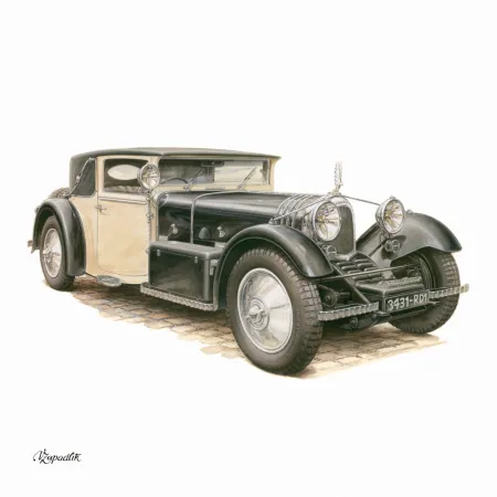 NOTIQUE Poznámkový kalendář Classic Cars – Václav Zapadlík, 2026, 30 x 30 cm