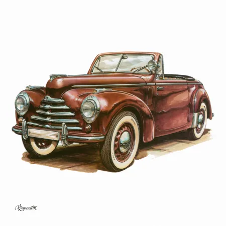 NOTIQUE Poznámkový kalendář Classic Cars – Václav Zapadlík, 2026, 30 x 30 cm