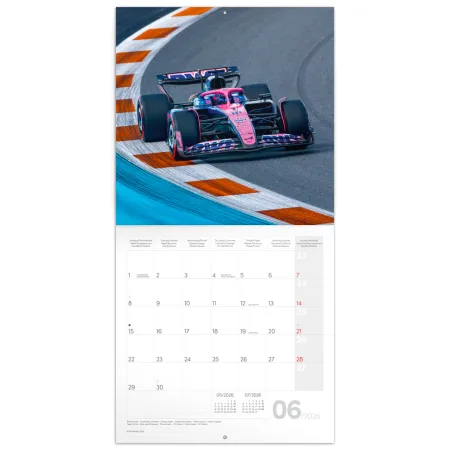 NOTIQUE Poznámkový kalendář Formule – Jiří Křenek 2026, 30 x 30 cm