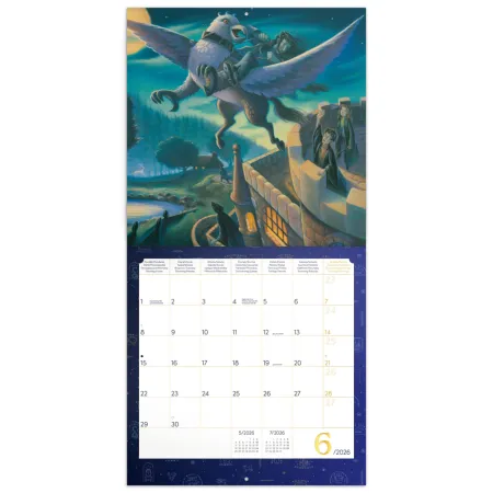 NOTIQUE Poznámkový kalendář Harry Potter 2026, 30 x 30 cm