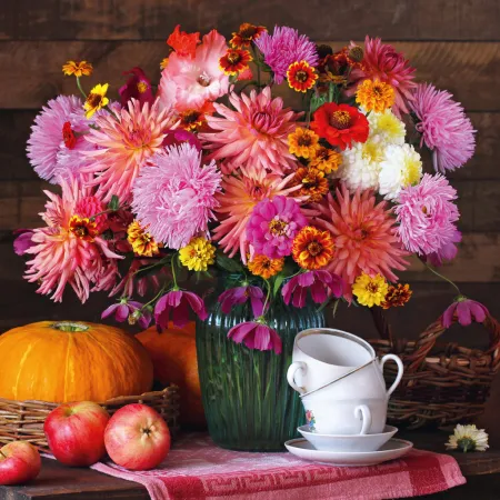 NOTIQUE Poznámkový kalendář Květiny 2026, 30 x 30 cm