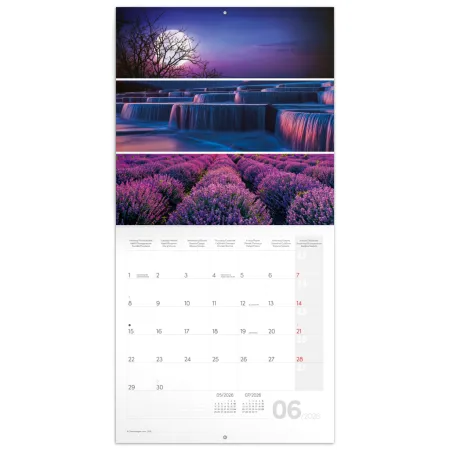 NOTIQUE Poznámkový kalendář Paleta 2026, 30 x 30 cm