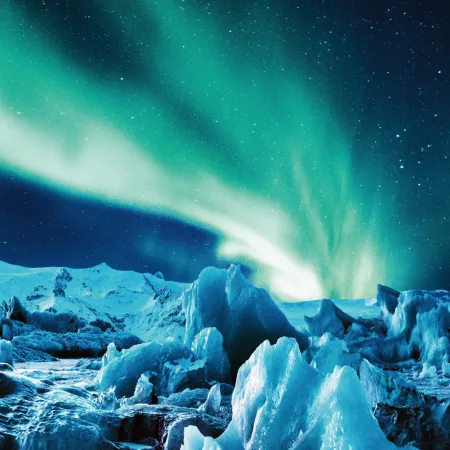 NOTIQUE Poznámkový kalendář Polární záře 2026, 30 x 30 cm