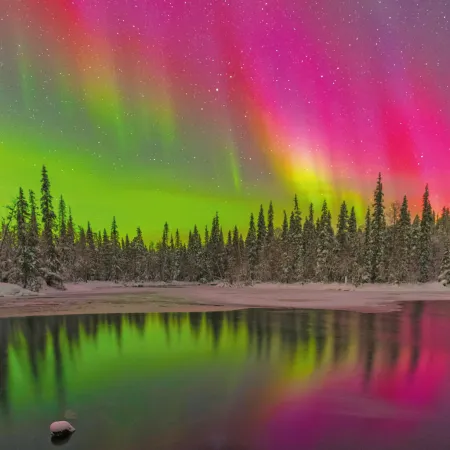 NOTIQUE Poznámkový kalendář Polární záře 2026, 30 x 30 cm